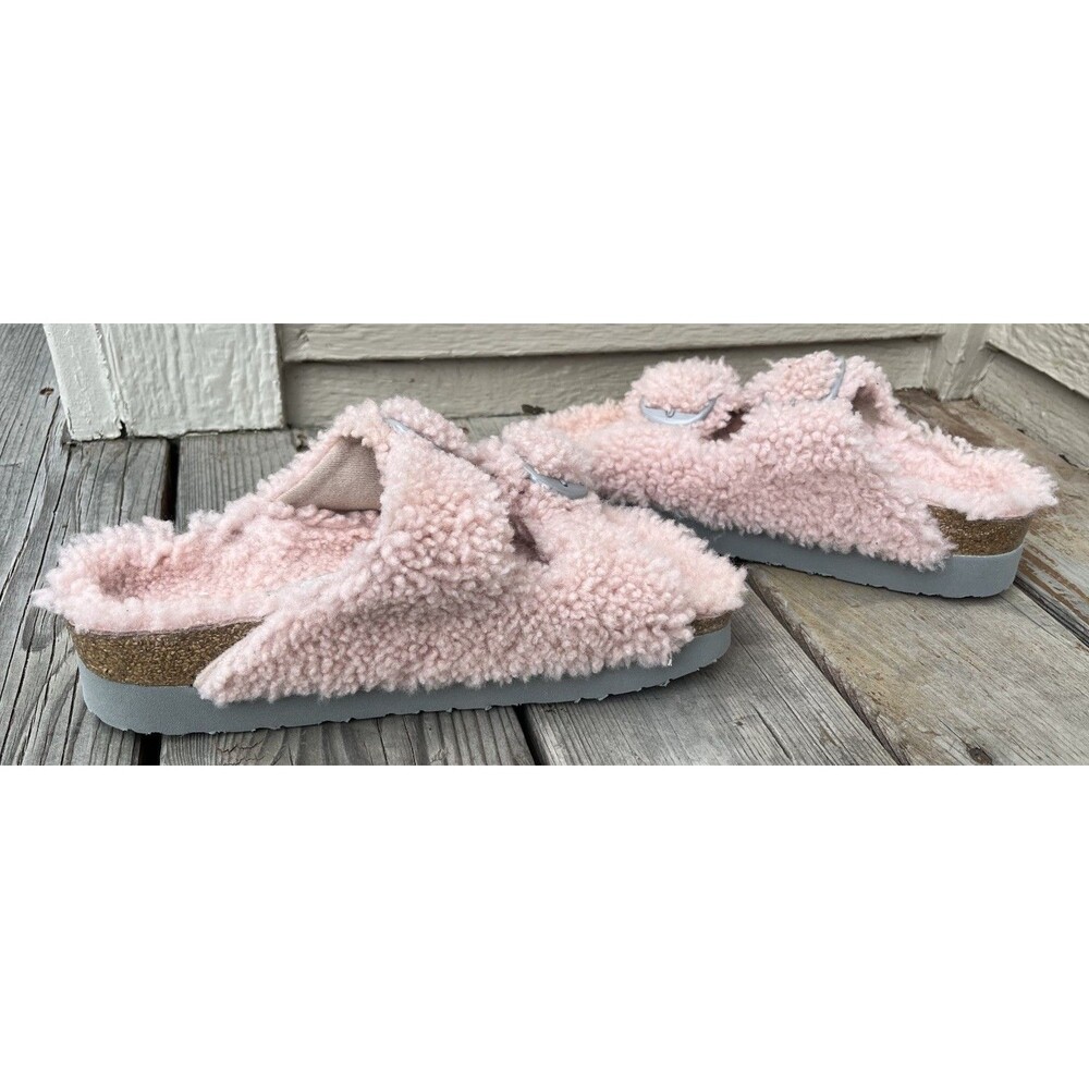 Papillio Birkenstock Arizona Big Buckle Women's 39 US 8 Shearling Slide Sandals - Picture 9 of 13